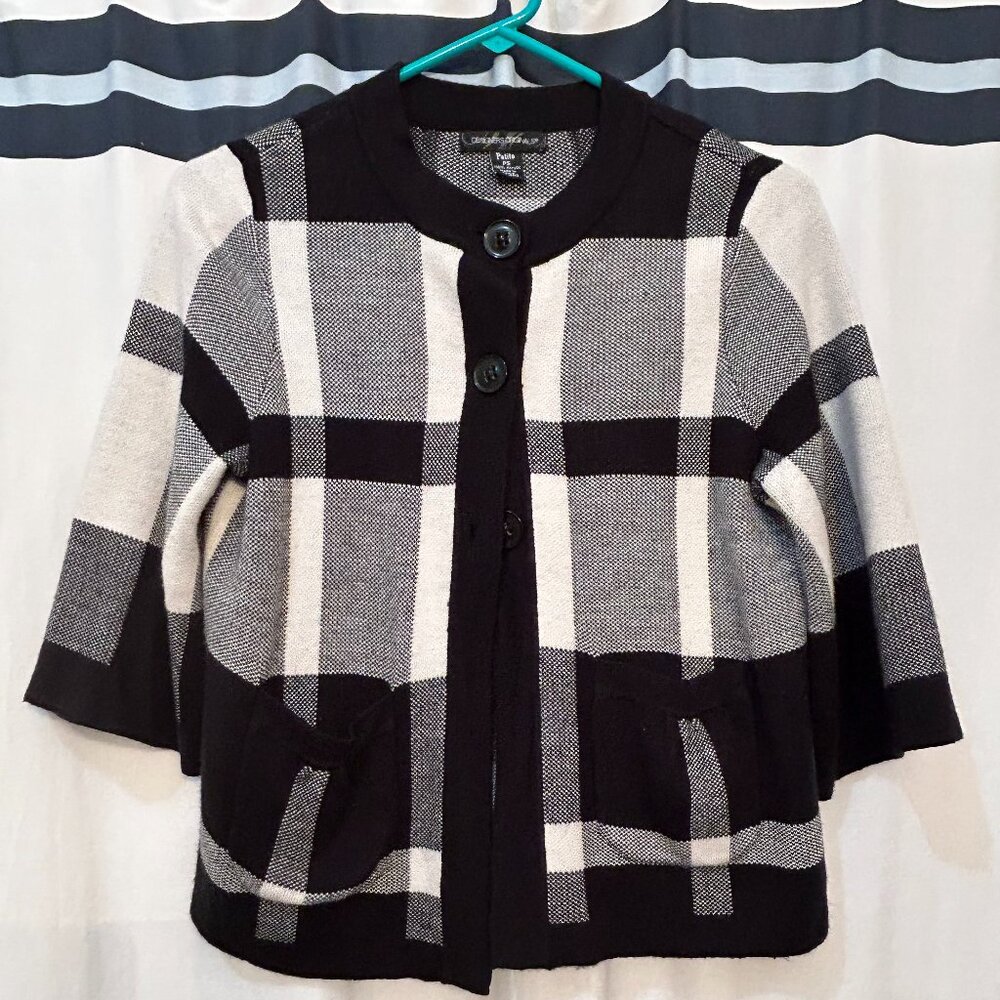 Designer Originals Sweater Knit Jacket Cardigan Casual Dress Petite Small